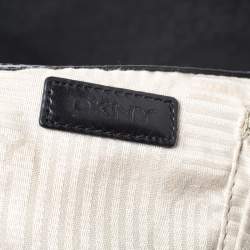 Pre Owned DKNY Black Signature Canvas and Leather Shoulder Bag