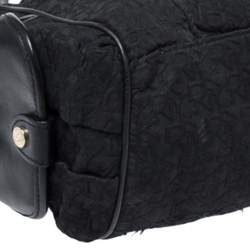 Pre Owned DKNY Black Signature Canvas and Leather Satchel