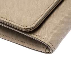 Pre Owned DKNY Beige Leather Wallet On Chain