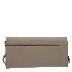 Pre Owned DKNY Beige Leather Wallet On Chain