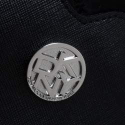 Pre Owned DKNY Black Signature Canvas and Leather Tote