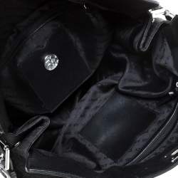 Pre Owned DKNY Black Signature Canvas and Leather Tote