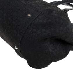 Pre Owned DKNY Black Signature Canvas and Leather Tote