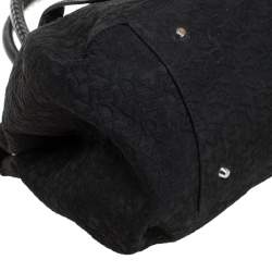 Pre Owned DKNY Black Signature Canvas and Leather Tote