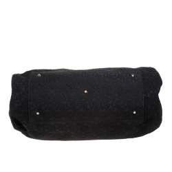 Pre Owned DKNY Black Signature Canvas and Leather Tote