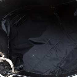 Pre Owned DKNY Black Signature Canvas and Leather Satchel