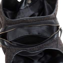 Pre Owned Dkny Black Signature Canvas and Leather Satchel