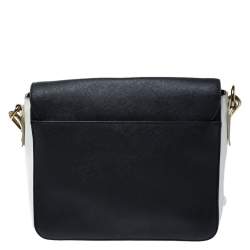 DKNY Black/White Leather Crossbody Bag