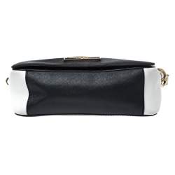 DKNY Black/White Leather Crossbody Bag