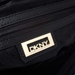 Pre Owned DKNY Beige/Blue Monogram Canvas Satchel