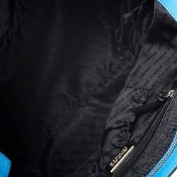 Pre Owned DKNY Beige/Blue Monogram Canvas Satchel