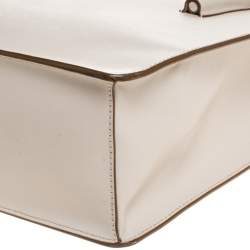 Pre Owned حقيبة يد دي كي أن واي بوك جلد بيج فاتحة