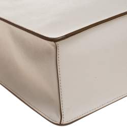 Pre Owned حقيبة يد دي كي أن واي بوك جلد بيج فاتحة