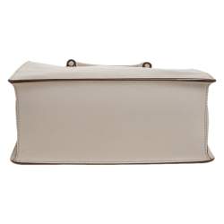 Pre Owned حقيبة يد دي كي أن واي بوك جلد بيج فاتحة