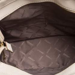 Pre Owned حقيبة يد دي كي أن واي بوك جلد بيج فاتحة