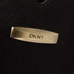 Pre Owned DKNY Beige/Tan Monogram Canvas and Leather Shoulder Bag