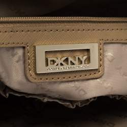 Pre Owned Dkny Yellow Leather Top Zip Tote