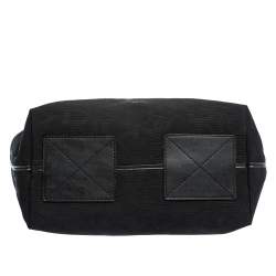 Pre Owned Dkny Black Canvas and Leather Satchel