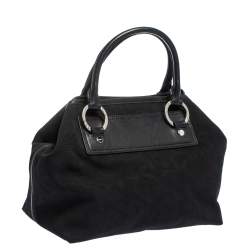 Pre Owned Dkny Black Canvas and Leather Satchel