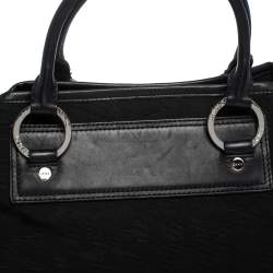 Pre Owned Dkny Black Canvas and Leather Satchel