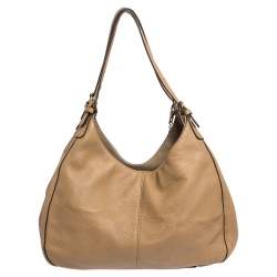 مملوكة مسبقًا DKNY Tan Leather Double Handle Hobo
