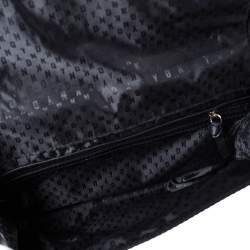 Pre Owned DKNY Black Leather Flap Chain Shoulder Bag