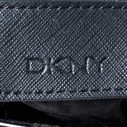 Pre Owned DKNY Black Leather Zip Side Shopper Tote