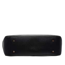 Pre Owned Dkny Black Leather Chain Handle Tote