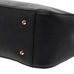 Pre Owned Dkny Black Leather Chain Handle Tote