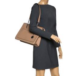 Pre Owned DKNY Beige Leather Bryant Zip Tote