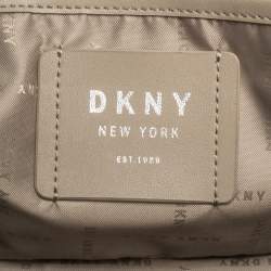 Pre Owned DKNY Beige Leather Bryant Zip Tote