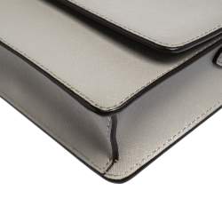 Pre Owned Dkny Grey Leather Chain Shoulder Bag