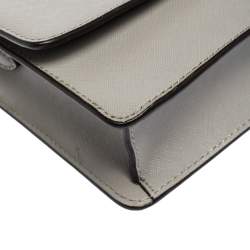 Pre Owned Dkny Grey Leather Chain Shoulder Bag