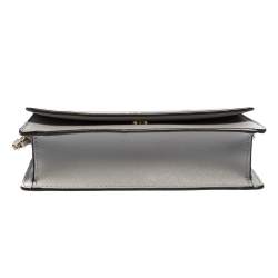 Pre Owned Dkny Grey Leather Chain Shoulder Bag
