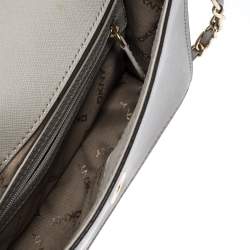 Pre Owned Dkny Grey Leather Chain Shoulder Bag