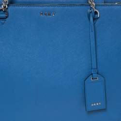 Pre Owned Dkny Blue Leather Tote