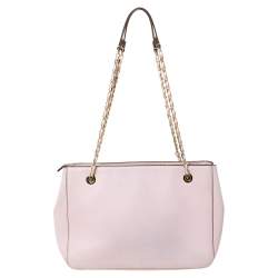 Pre Owned Dkny Pink Leather Bryant Park Chain Tote