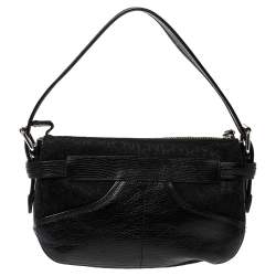 Pre Owned حقيبة كتف دي كيه إن واي جلد و كانفاس أسود