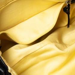 Pre Owned حقيبة كتف دي كيه إن واي جلد و كانفاس أسود