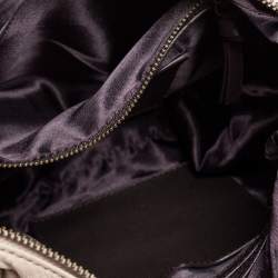 Pre Owned Dkny Beige Quilted Leather Studded Hobo