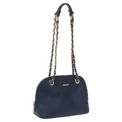 Pre Owned Dkny Blue Leather Camille Chain Shoulder Bag