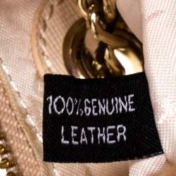 مملوكة مسبقًا DKNY Nude Beige Leather Lock Chain Shoulder Bag