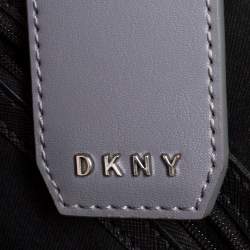 Pre Owned DKNY Grey Signature Coated Canvas Dome Satchel