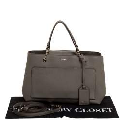 Pre Owned DKNY Grey Leather Satchel