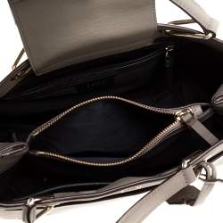 Pre Owned DKNY Grey Leather Satchel