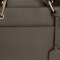 Pre Owned DKNY Grey Leather Satchel