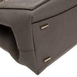 Pre Owned DKNY Grey Leather Satchel