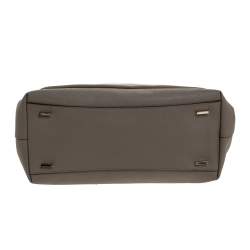 Pre Owned DKNY Grey Leather Satchel