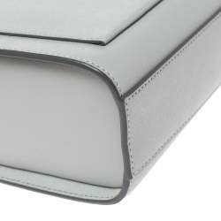 Pre Owned Dkny Grey Leather Ava Zip Crossbody Bag