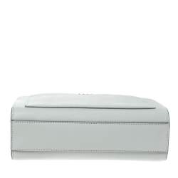 Pre Owned Dkny Grey Leather Ava Zip Crossbody Bag